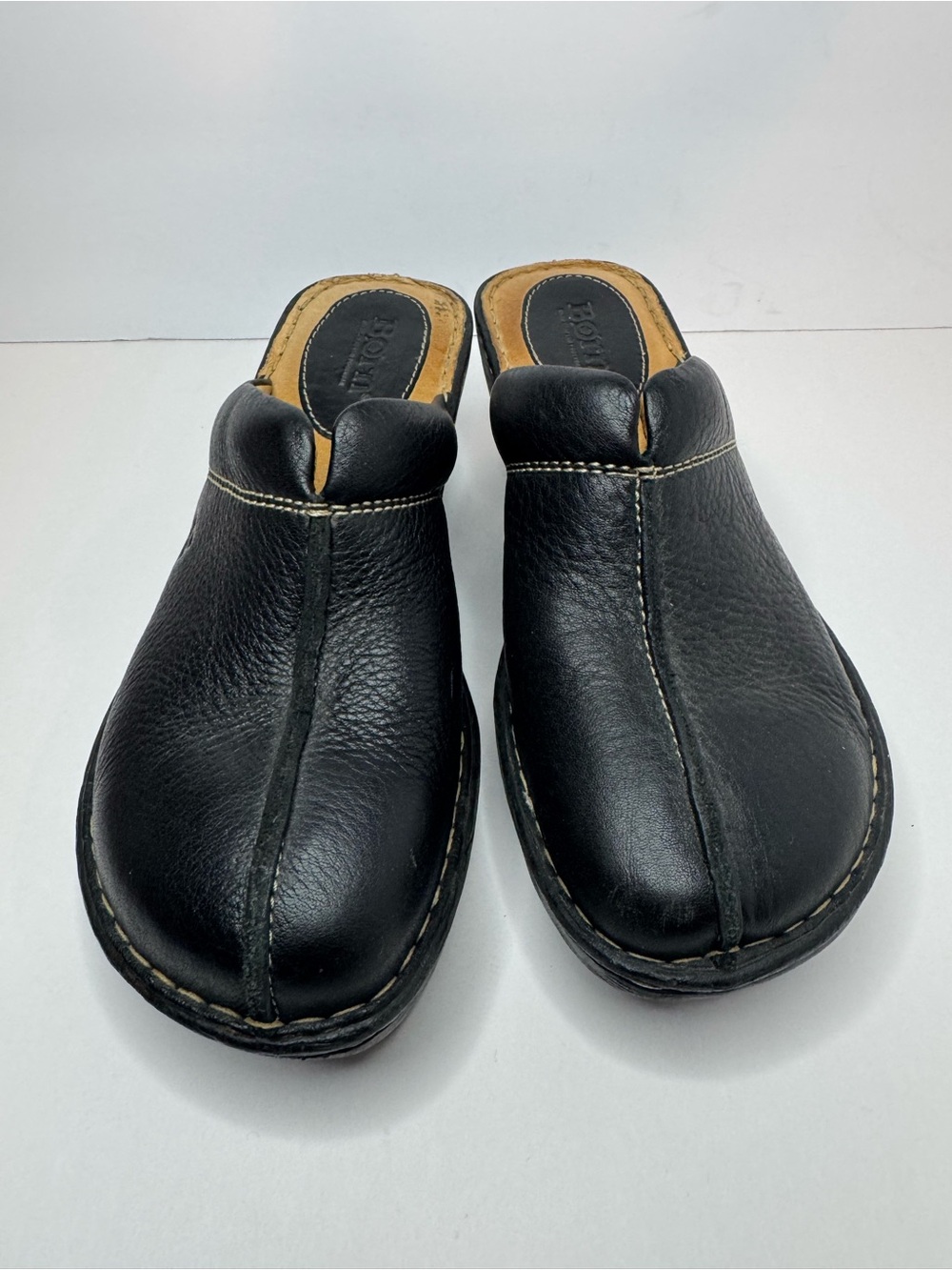 Born Black Leather Mules Women's Size 8